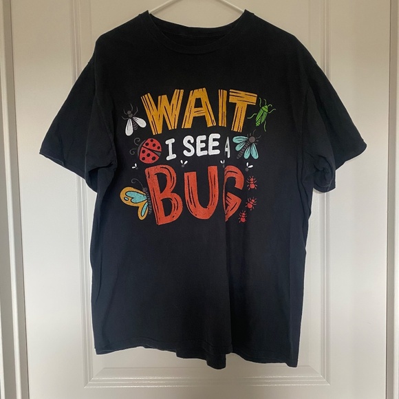 🐞CUTE NOVELTY TEE! 🐛UNISEX XL BLACK T-SHIRT 🖤 - Picture 3 of 6